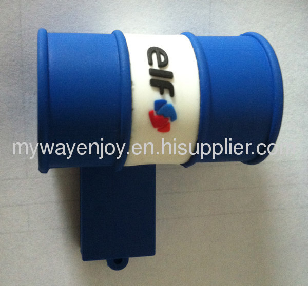 Custom design oil drum shape usb flash drive