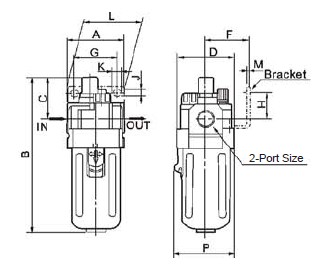 air source treatment unit air filter air unit pneumatic filter pneumatic component SMC af 4000-04