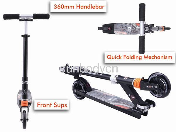 hot sale foldable adult kick foot scooter with two wheels