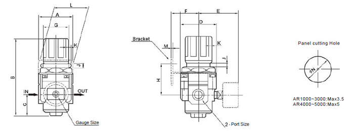Air regulator pneumatic regulator air units air source treatment units pneumatic component smc AR4000-04