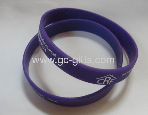 Promotional debossed silicon wristbands