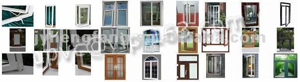 White plastic/vinyl/PVC samll or large outside or inside open single side hung casement windows with handle 