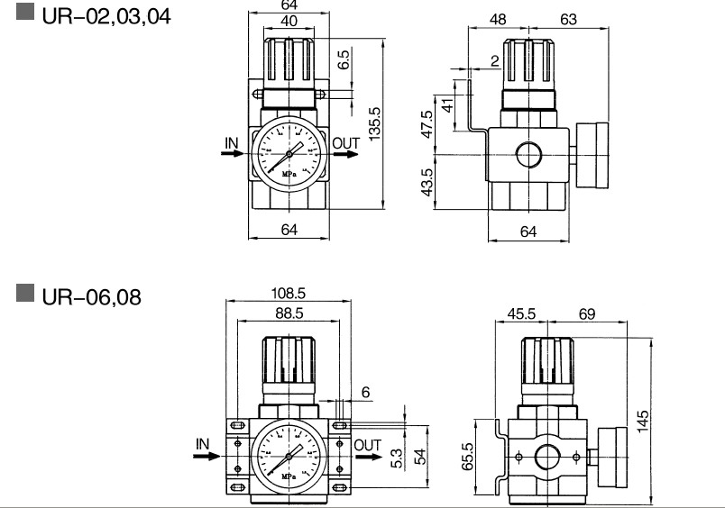 AIR FR/L Air units shako FRLair treatment units pneumatic FRL pneumatic component UR02 03 04