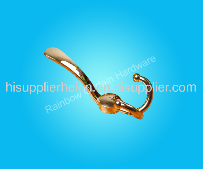 gold color metal hooks