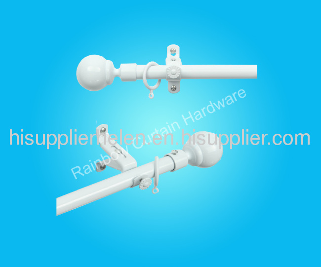 power coated curtain rod set