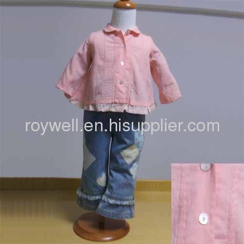 100% cotton Long sleeve children clothing suits for girl 