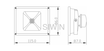 50° 120° LED Flood Lights Bridgelux Chips Meanwell Driver