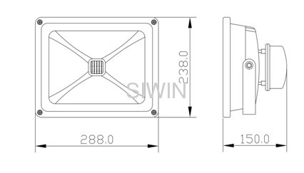 50° 120° LED Flood Lights Bridgelux Chips Meanwell Driver