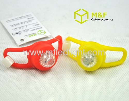 1x Silicone multi color LED bike light for promotion