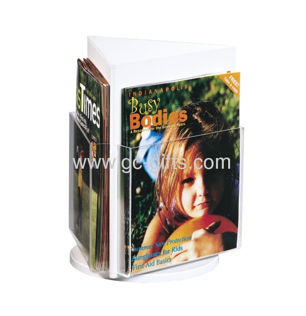 Plastic pamphlets holder A4 with divider