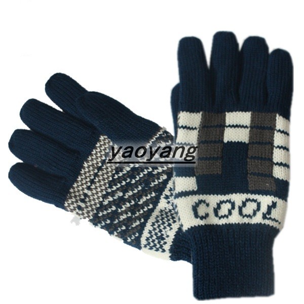 good style and high quality mens knitted gloves