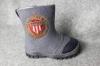 Grey Ankle Felted Wool Boots, Winter Wool Felt Boots For Kids wiith 2mm~3mm Thickness