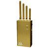 Golden Multi Bands Portable GPS CDMA GSM 3G Portable Cellphone Jammer For Church, Temple