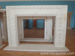 carved marble fireplace mantel