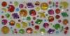 OEM Transparent Colorful Fruits Non-toxic 3D PVC Puffy Stickers with Customers' logo