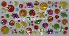 OEM Transparent Colorful Fruits Non-toxic 3D PVC Puffy Stickers with Customers' logo