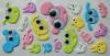 Colorful Cute Self Sticky 3D Soft PVC Puffy Googly Eyes Stickers For DIY Decoration OEM / ODM