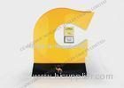OEM Yellow C shape and LED Magnetic Floating Display / acrylic cigrette display For Exhibition