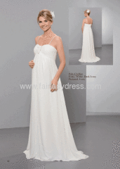 Chiffon Spagetti Straps Maternity Wedding Dress