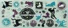 Soft Cute Black Cats Velvet Stickers Self adhesive Velvety Stickers with Rhinestone Deco