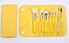 8 Pcs Pro Yellow Makeup Brush Set With Pouch