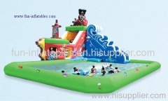 inflatable water slides/wet slides with pool