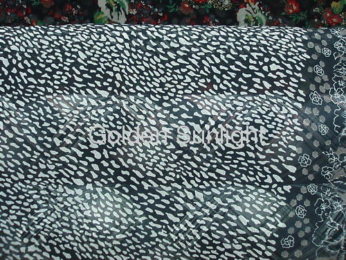 100% polyester floral design chiffon fabric