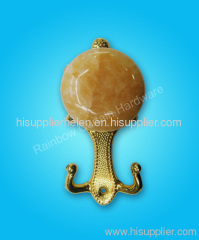 Marble plated metal curtain hook