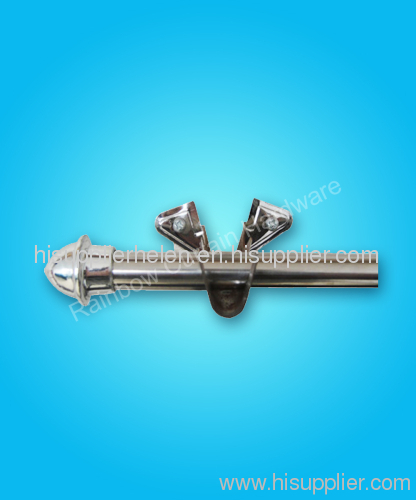 plated iron curtain rod