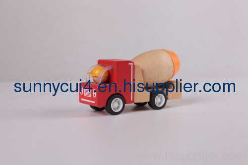 construction works series -cement Truck wooden toys wooden car