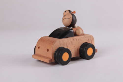 cartoon car-Monkey wooden toys