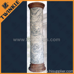 natural white marble column