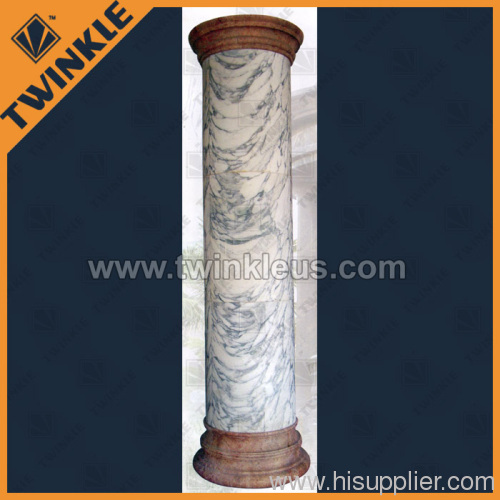 natural white marble column