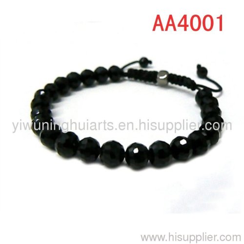black bead fashion shamballa bracelet