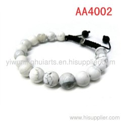 white bead shamballa bracelet