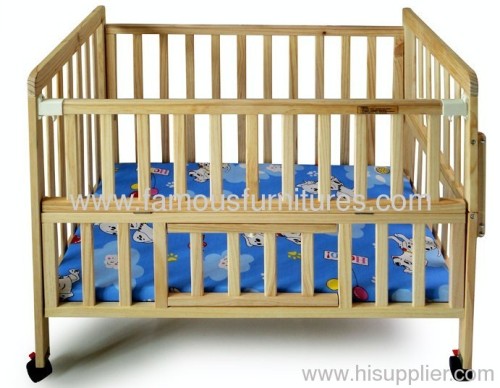 green environmental wooden baby bed