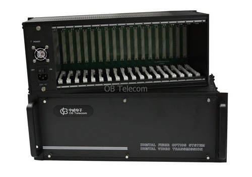 19 inch 4U Rack Mount Chassis for 18 slots of video fiber converter