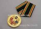 Soft enamel medal, Custom Awards Medals with Gold Plating, Foggy Paint Special Ribbon
