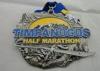 Zinc Alloy Die Casting Iron or Brass or Copper Timpanogos Half Marathon Medal with Glitter