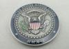 3D Die Cast, Die Struck, Stamped Helicopter Coin, Personalized Coins with Antique Silver Plating