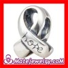 Wholesale Sterling Silver european Cancer Awareness Ribbon Charms Bead