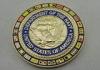 Gold Plating Personalized Navy Coin for Awards / Souvenir / Holiday, Rope Edge Coin