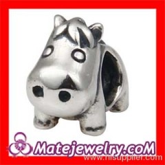 European Sterling Silver 925 european Style Hippo Animal Beads Cheap