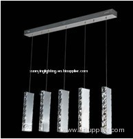 Crystal Chrome plated bed room pendant Light with LED