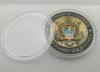 3D Custom Commerce Iron / Brass / Copper Awards Coin with Clear Plastic Box