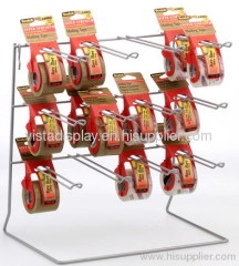 Metal Wire display rack with hooks,tabletop display stand