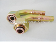 90° METRIC FEMALE 24° CONE O-RING H.T. SWAGED HOSE FITTING