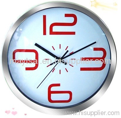 wall clock with metal
