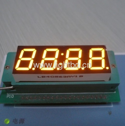 Four-Digit 0.56 inch (14.2mm) Common Anode Ultra Bright Amber 7-Segment LED Display