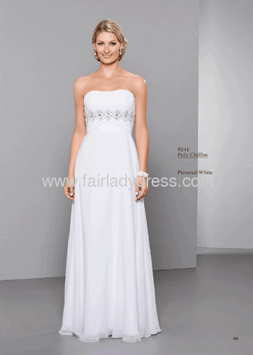 Sheath Strapless Sweetheart Brush Train Pleated Criss Cross Chiffon White Wedding Gown With Crystals